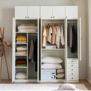 Armoire en acier <span class=keywords><strong>avec</strong></span> étagères intérieures et tringle de suspension, meuble de rangement métallique pour vêtements, mobilier de chambre à coucher <span class=keywords><strong>avec</strong></span> tiroirs - Product Image 2