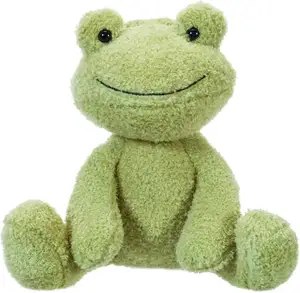 Plush Velvet Frog Stuffed Animal Soft Green Frog toy for Child