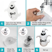 Décoration Gonflable d'Halloween Fantôme Blanc en PVC Léger pour Intérieur et Extérieur
