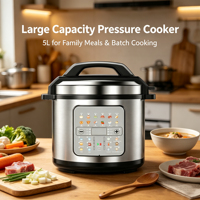 Cuisinière à pression électrique numérique avec plusieurs protections de sécurité, protection contre la cuisson à sec, arrêt automatique pour usage domestique