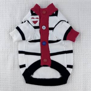 Luxury Popular Classic Polyester Spring Fashion Designer Brand Pet <b>Dog</b> Knitted Striped Warm <b>Sweater</b> Clothes - Product Image 1