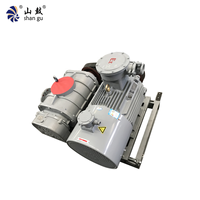 Blower Industri Tiga Lobus Tekanan Tinggi Bermotor Listrik AC Besi Cor 220V 50Hz OEM Dapat Disesuaikan