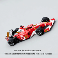 Sculpture de voiture de course personnalisée en fibre de verre/métal, modèle de voiture de sport F1 DK ART DECOR, décoration murale pour événements extérieurs et centres commerciaux, photo