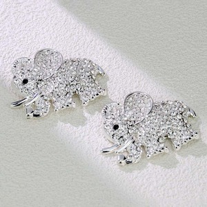 Broche éléphant en strass, alliage de zinc, forme animale, accessoire de bijoux cadeau - Product Image 4