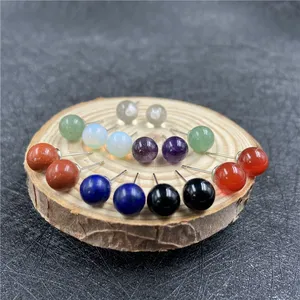 Pendientes de Bola de Cristal Estilo Clásico de Verano, Joyería Elegante con Piedras Naturales para Uso Diario, Regalo Decorativo para Aniversario - Product Image 2
