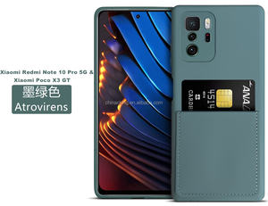 Funda de teléfono con ranura para tarjeta de silicona líquida, para Redmi K40 Note 10 Pro, Xiaomi POCO M3 11 11 11T pro Lite - Product Image 3