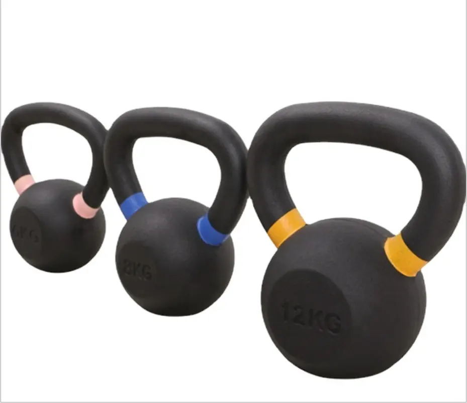 Kettlebell ออกกำลังกาย,เหล็กแข็งเคลือบผงสำหรับผู้หญิงและผู้ชาย