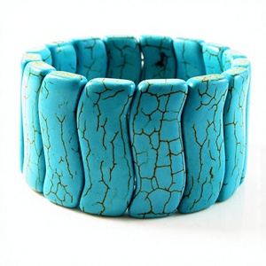 High Quality Trendy Turquoise Resin <b>Bracelet</b> Fancy Design Elastic Stretchy Unisex Jewelry Gift Fashion Stylish Party with Woman - Product Image 5