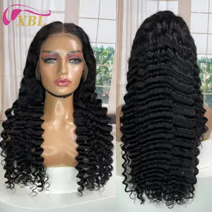 XBL raw virgin human hair wigs full 13x4 hd lace frontal wig pineapple wave one donor human hair lace front wigs vendors