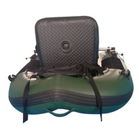 Bateau de pêche gonflable monoplace direct fabricant - 150/170 cm en PVC standard avec pompe à air et pagaie - Vente immédiate