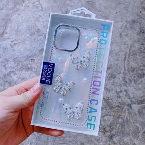 K24เคสมือถือลายเพชรรูปผีเสื้อสามตัวที่ทันสมัยและเหมาะสำหรับ <span class=keywords><strong>iPhone</strong></span> 14, 15, 16, 17PROMAX - Product Image 2