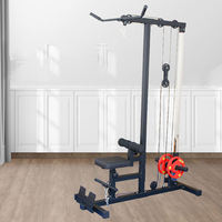 TOPTONS Offre Spéciale multifonctionnel Lat tirer vers le bas bas rangée câble Machine confortable siège station d'entraînement moderne maison Fitness