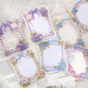 10 autocollants par paquet thème dentelle double matériau autocollants Record <span class=keywords><strong>Romance</strong></span> série 6 autocollants grande taille - Product Image 1