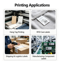Impresora RFID con Pantalla Táctil de 4 Pulgadas LONVILL Linux, Impresoras de Transferencia Térmica Industriales para Etiquetas de 2.0 mm de Grosor para Almacenamiento
