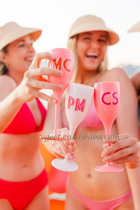 Tallo acrílico <span class=keywords><strong>Prosecco</strong></span> Flautas Vino de plástico y copas de champán para fiestas y eventos de bodas - Product Image 6