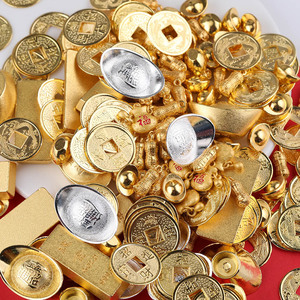 Monedas de Oro Simuladas, Mini Adornos Metálicos, Forma Irregular, Artículos de Escritorio, Decoración de Año Nuevo Chino, Varios Modelos - Product Image 1