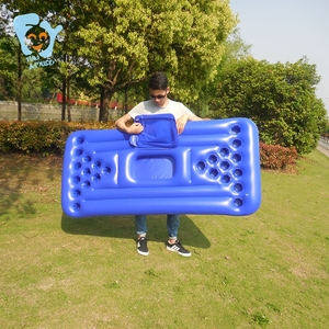 โต๊ะลอยน้ำเป่าลมสำหรับเล่นเบียร์ปอง 24 ช่อง พร้อมถังเก็บความเย็น - Product Image 2