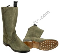 Nouvelles bottes classiques de haute qualité en cuir véritable à 100 %, style décontracté WW1 allemand M1866 pour hommes, 2024