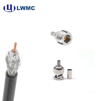 LWMC Bonne vente Prix bas Noir PVc 50ohm Rf Connecteur N Mâle R/A BNC Mâle Coaxial Câble pour LMR200 Câble