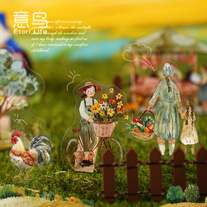 I pacchetti di adesivi per animali domestici della serie estiva dalla <span class=keywords><strong>casa</strong></span> della nonna di Yiniao con un tema di capanna della fattoria sono decorazioni per Scene fai da te fatte <span class=keywords><strong>a</strong></span> mano - Product Image 2