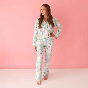 Custom Oeko Tex <strong>Pajama</strong> 95 Bamboo Viscose Floral Print Kids <strong>Pajamas</strong> Adult's Sleepwear Manufacturer - Product Image 3