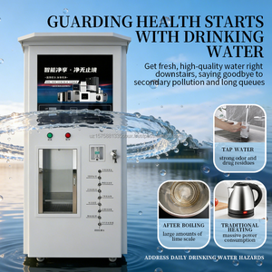 Community Square Shaped Water Vending Machine 24H Automatic 400 GPD Food Grade Reverse Osmosis Purification 11-Stage Filtration - Product Image 3