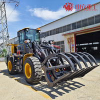 Loader Roda Depan Mini 1,5-3 Ton Buatan Cina dengan Penjepit Kayu, 4x4, Mesin Weichai 6105 Supercharged, Momen Beban Tinggi, Bucket HW-30