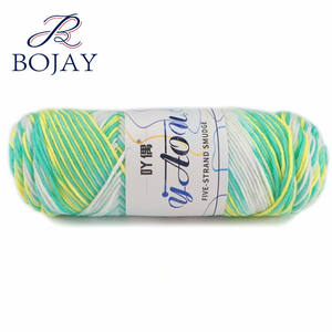 Bojavy-<span class=keywords><strong>fil</strong></span> tricoté au Crochet 100% acrylique, 10 pièces, en <span class=keywords><strong>coton</strong></span>, couleur mixte, ruban en vrac, pour lait 5plis, 100g, une boule - Product Image 4