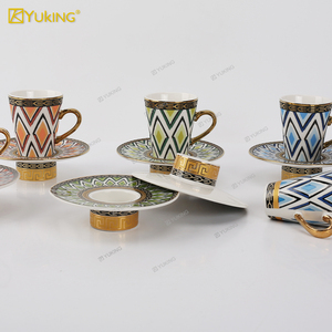 Thổ Nhĩ Kỳ <span class=keywords><strong>Stylish</strong></span> thiết kế mới sang trọng Espresso gốm cốc cà phê và chiếc đĩa đặt - Product Image 5