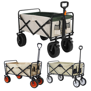Chariot pliable robuste - Chariot utilitaire pliable avec roues universelles pour le camping et le jardin - Product Image 4