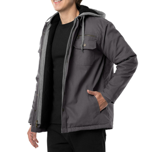 Chaqueta Softshell Térmica con Capucha para Hombre, Impermeable, Cortavientos, Forrada de Forro Polar, para Deportes al Aire Libre de Invierno, Estilo Urbano, en Color Sólido - Product Image 3