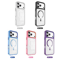 Coque de protection magnétique transparente antichoc anti-jaunissement avec airbag pour Apple iPhone 17 Pro Max 16 Pro Max 15 Pro 14 Plus