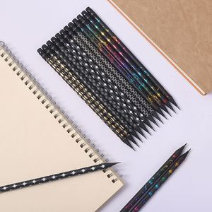 Ensemble de crayons à dessin HB de qualité supérieure avec gommes, imprimés par transfert thermique intégral, fabriqués en usine à prix abordable - Product Image 2