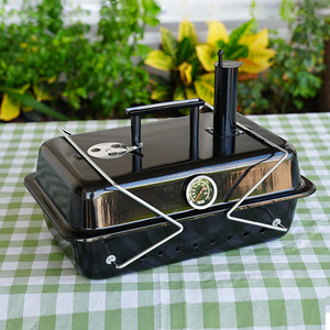 Ke Yong Portable Charcoal BBQ Grill With Thermometer Folding Legs Outdoor Oven For 3-5 People - Product Image 1