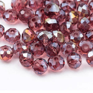 Manik-manik Kristal Rondelle Ceko QIAO 0.8/12mm Warna AB, Manik-manik Kaca Bersegi, Manik-manik Spacer Lepas untuk Pembuatan Perhiasan - Product Image 2