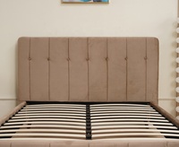 Cadre de lit Queen Size au design moderne avec sommier tapissier 180x200, ensemble de chambre rembourré