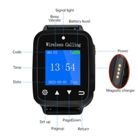 Système d'appel de serveur de téléavertisseur de montre de restaurant sans fil léger et compact Jumelage rapide pour une utilisation immédiate par les serveurs