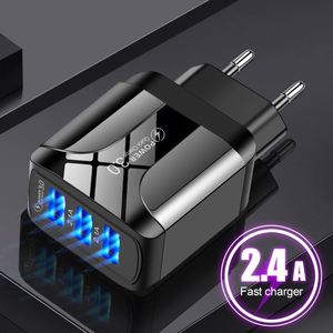 3USB Glowing Charger 2.4A Universal Travel Charging Head for Smartphones & <b>Tablets</b> - Product Image 2