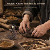 Collier d'encens au Borneol fait main, Pendentif Phénix Régénérant aux Herbes Naturelles, OEM Marque Privée, Amulette Spirituelle pour la Résilience et la Force