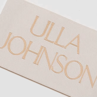Étiquettes tissées de vêtements avec logo personnalisé de luxe Impression de protection de l'environnement en gros pour vêtements et sacs