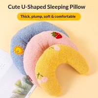 Fournitures pour animaux de compagnie : Oreillers d'extérieur mignons en polaire Teddy en forme de U, mini taille, pour chiens et chats, protecteurs cervicaux, vente en gros
