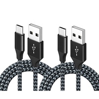 Kabel Pengisian Cepat USB Type C Nylon Kepang Portabel Grosir