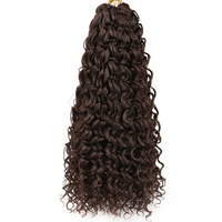Extensions de cheveux tressées synthétiques en gros d'usine 18 pouces Gogo Curl Crochet haute température teints en fibre