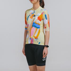 Groothandel Womens Fietskleding Monton Korte Mouw Wielertrui Fiets Tops <span class=keywords><strong>Cool</strong></span> <span class=keywords><strong>Design</strong></span> Fietskleding Fabrikant - Product Image 4