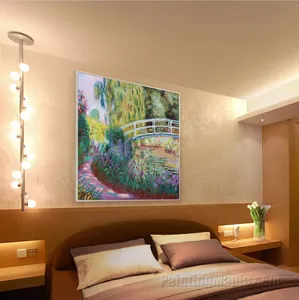定制手绘著名睡莲莫奈克劳德油画复制品家居客厅墙壁艺术装饰
