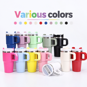 Wholesale 14oz 20oz Mini Kids Tumbler Mugs Vacuum 30oz 40oz Stainless Steel <b>Water</b> Tumbler <b>Cups</b> <b>with</b> Handle Logo on Lid - Product Image 6