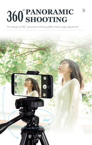 Mini trípode de aluminio ligero profesional Diseño plegable para viajes al aire libre <span class=keywords><strong>DSLR</strong></span> Cámara Teléfono Selfies - Product Image 4