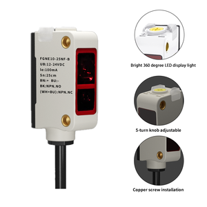 חיישן פוטואלקטרי אוניברסלי FUWEI FGNE10-25NF-B IP67 עם דיכוי רקע, ניתן להחלפה בין FGS ו-BGS, 25 ס\\\"מ, 3.5ms - Product Image 3