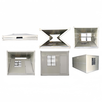 Bâtiment de bureau pliable et mobile à double couche, certifié CE, avec aménagement personnalisé, résistant au feu et au vent