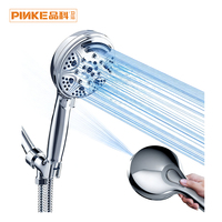 Pommeau de Douche Mural Multifonctionnel en ABS Chromé, Haute Pression, 9 Jets, Massage, pour Salle de Bain